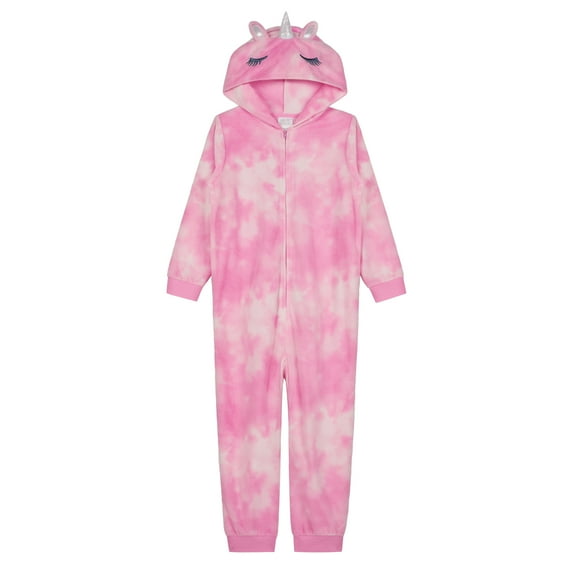 Saint Eve Kids Pajamas Onesie, Animal Hooded One Piece Sleepwear - Pink Unicorn