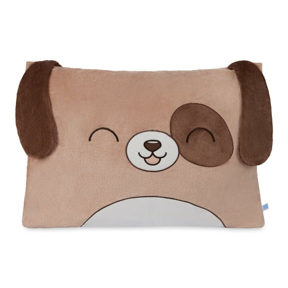 Saint Eve Kids Pillow Pals Fuzzy Pillow Case, Cute Animal Friends Soft Pillow Cover for Kids Beds and Nap Time - Bailey the Dog