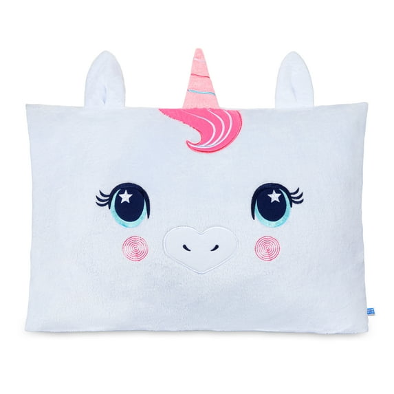 Saint Eve Kids Pillow Pals Fuzzy Pillow Case, Cute Animal Friends Soft Pillow Cover for Kids Beds and Nap Time - Pinky the Unicorn