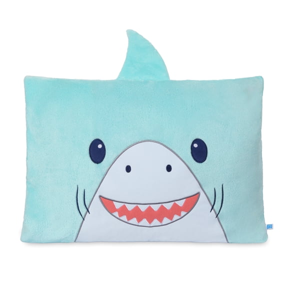 Saint Eve Kids Plush Pillow Cover - Cute & Super Soft Animal Friends Decorative Fluffy Pillow Covers for Girls and Boys & Toddlers Beds, Playroom and Nap Time, Bob the Shark