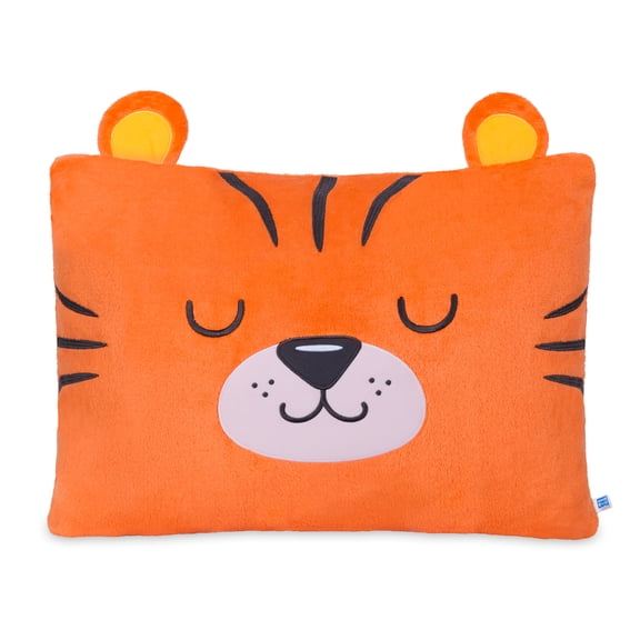 Saint Eve Kids Plush Pillow Cover - Cute & Super Soft Animal Friends Decorative Fluffy Pillow Covers for Girls and Boys & Toddlers Beds, Playroom and Nap Time, Java the Tiger