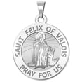 thumbnail image 1 of Saint Felix of Valois Religious Medal  - 3/4 Inch Size of a Nickel -14K White Gold, 1 of 1