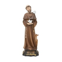 Saint Francis of Assisi Statue (San Francisco de Asís) – Hand-Painted Resin Figurine in 5", 8", 12", and 16" Sizes for Home, Church, or Garden Decor (Mx12"inches)