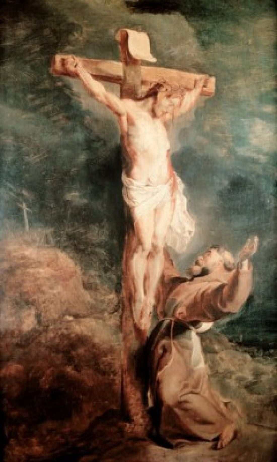 Saint Francis Before the Crucified Christ Peter Paul Rubens (1577-1640Flemish) Canvas Art - Peter Paul Rubens (18 x 24)