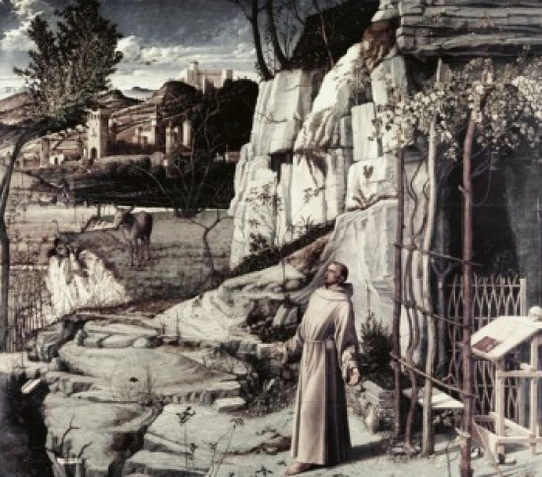 Saint Francis in Ecstasy ca1485 Giovanni Bellini (ca1430-1516 Italian) Oil on wood panel Frick Collection New York City USA Canvas Art - Giovanni Bellini (18 x 24)