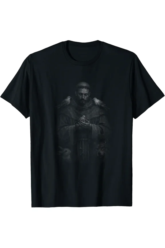 Saint Francis Of Assisi With Animals T Shirt Size S-5XL