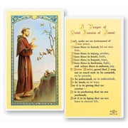 Saint Francis Prayer for Peace Laminated Catholic Prayer Holy Card with Prayer on Back, Pack of 25