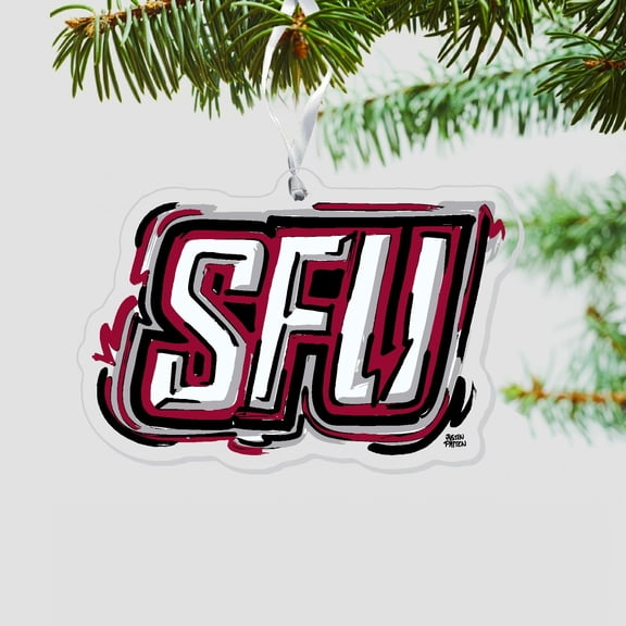 Saint Francis Red Flash Holiday Ornament Justin Patten Artists Rendition