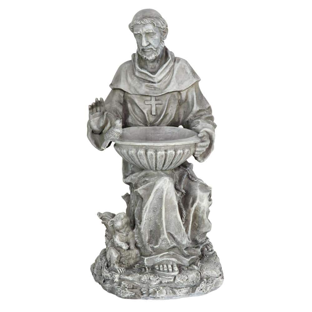 Saint Francis Resin Bird Feeder