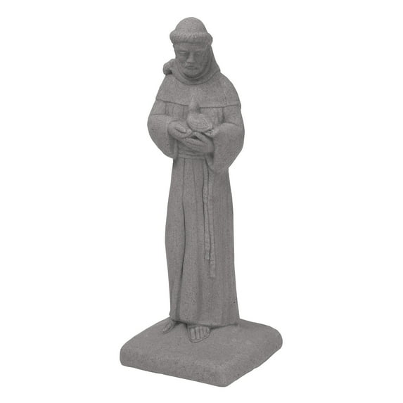 Saint Francis Statue with Natural Granite Look, Lightweight Resin, 29” - EMSCO Group