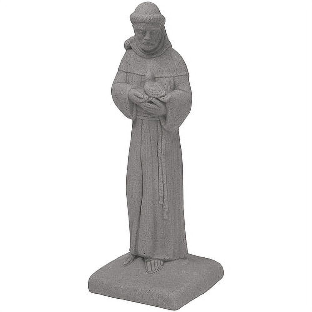 Saint Francis Statue Natural Granite Appearance Made of Resin