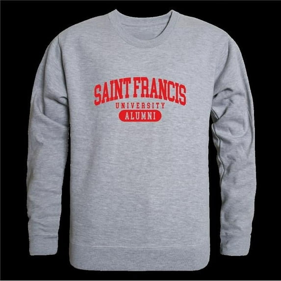 Saint Francis University Red Flash Alumni Fleece Pullover Crewneck Sweatshirt, Heather Grey - Small