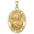 thumbnail image 1 of Saint Francis Xavier Religious Medal  - 3/4 inch x 1 inch - Solid 14K Yellow Gold, 1 of 2