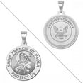 thumbnail image 1 of Saint Francis of Paola DoubleSided Navy Medal - 1 Inch Size of a Quarter -Solid 14K White Gold, 1 of 1