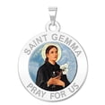 thumbnail image 1 of Saint Gemma Galgani Medal - Color Round - 2/3 X 2/3 Inch Size of Dime, 14k White Gold, 1 of 1