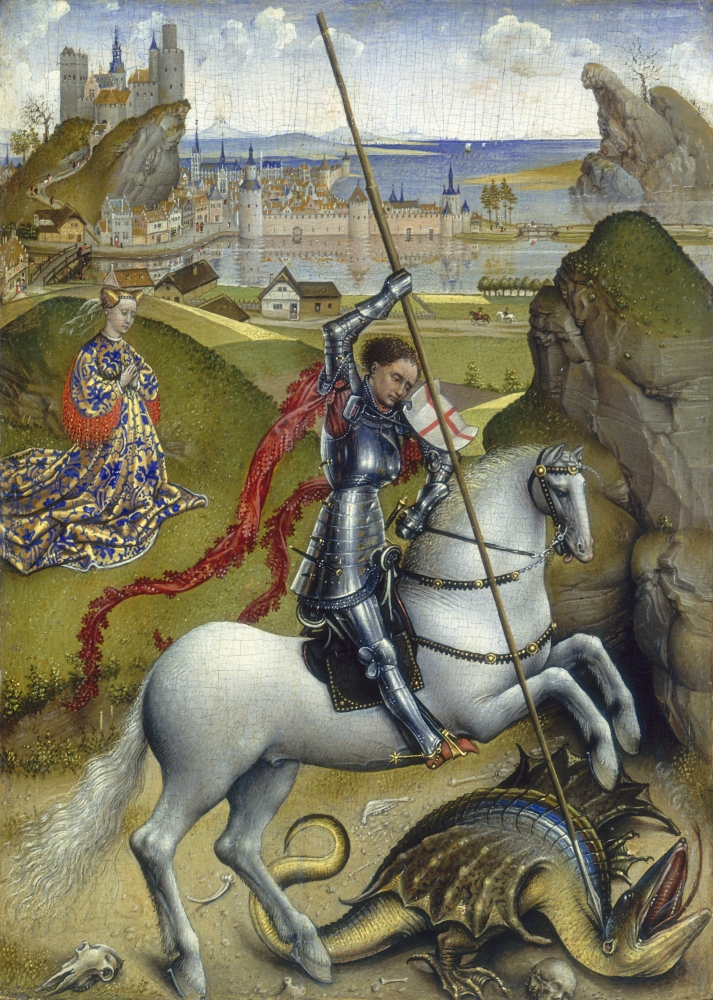 Saint George And The Dragon Canvas Art - (18 x 24)