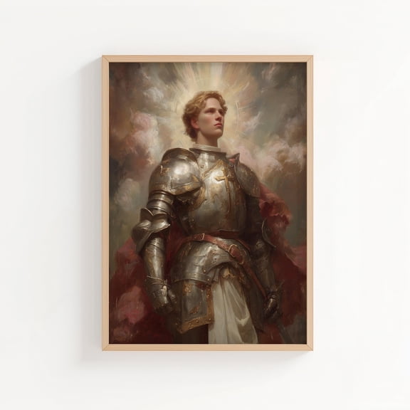 Saint George Print Style Christian Saint Wall Art St George The Great Martyr, Unframed Paper Poster 8x10in