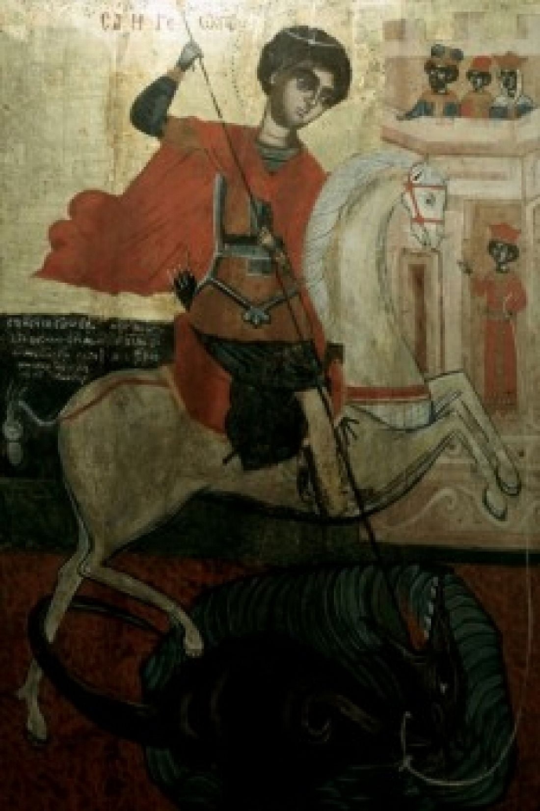 Saint George and the Dragon 16th C Artist Unknown Wood Canvas Art - (24 x 36)