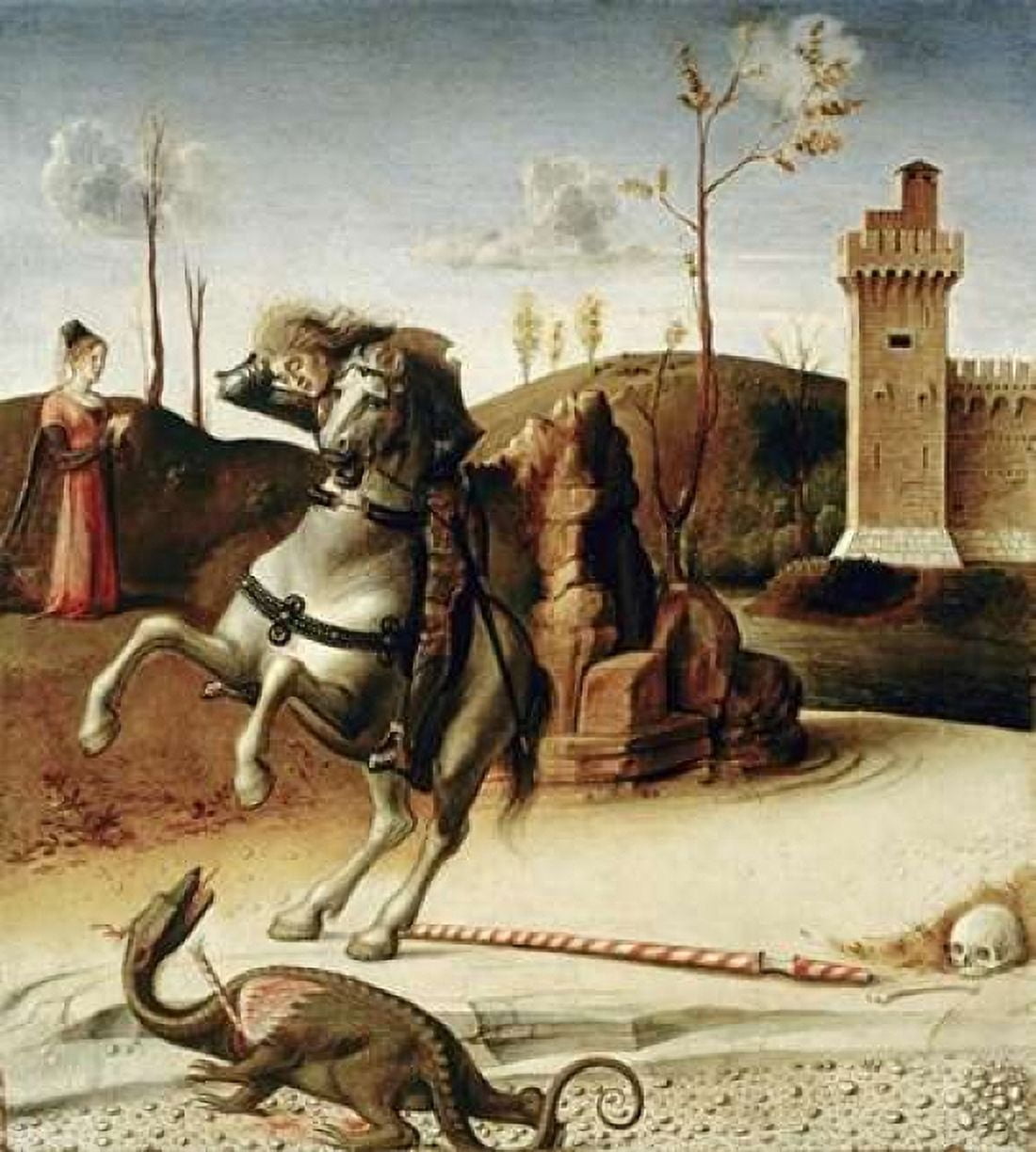 Saint George from The Pala Pesaro Canvas Art - Giovanni Bellini (24 x 24)