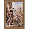 thumbnail image 1 of Saint Georges 28x40 Large Gold Ornate Wood Framed Canvas Art by Gustave Moreau, 1 of 2