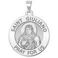 thumbnail image 1 of Saint Giuliano Religious Medal  - 2/3 inch Size of Dime, Sterling Silver, 1 of 2