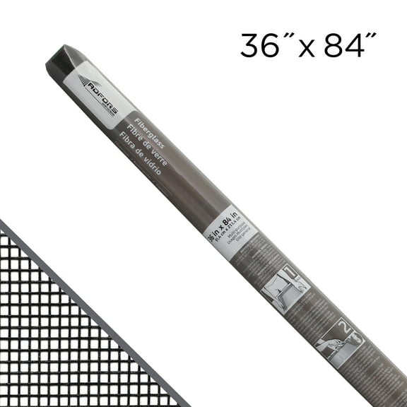 Saint-Gobain ADFORS 36in. x 84in. Charcoal Fiberglass Screen Roll for Windows