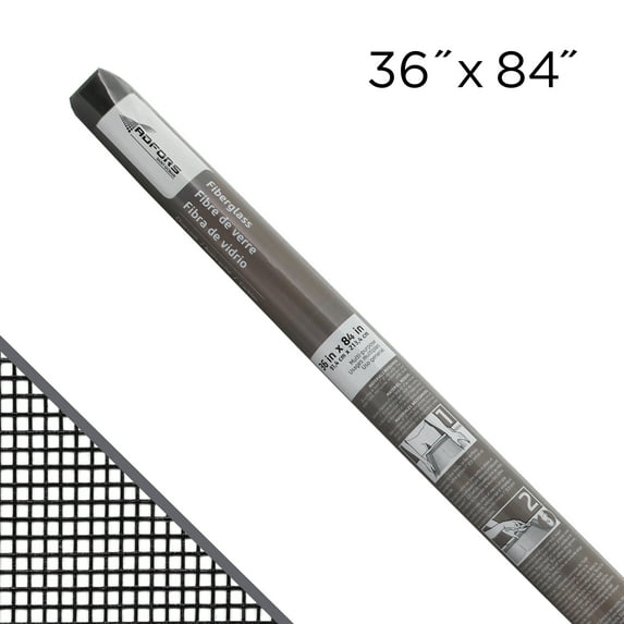 Saint-Gobain ADFORS 36in. x 84in. Charcoal Fiberglass Screen Roll for Windows