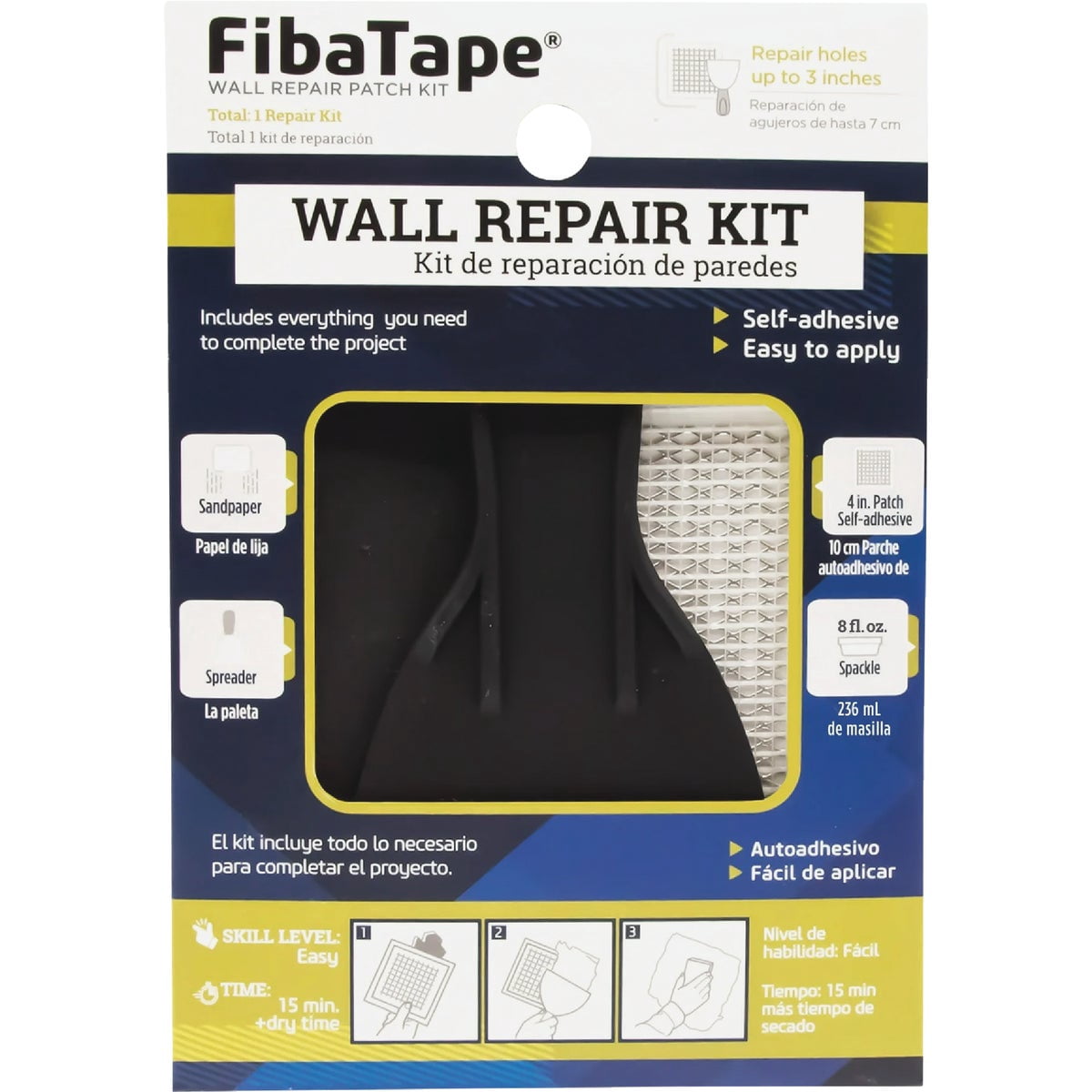 FibaTape Drywall Repair Kit - Complete Wall Patch, Tape, Compound ...