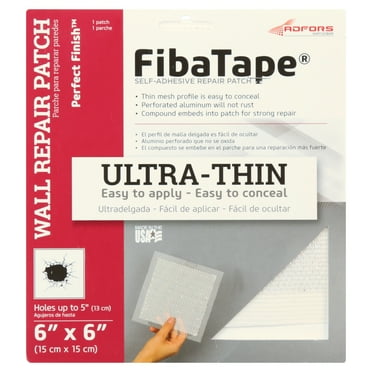 Saint-Gobain ADFORS FibaTape Perfect Finish 6 in. x 6 in. Self-Adhesive Wall Repair Patch, White