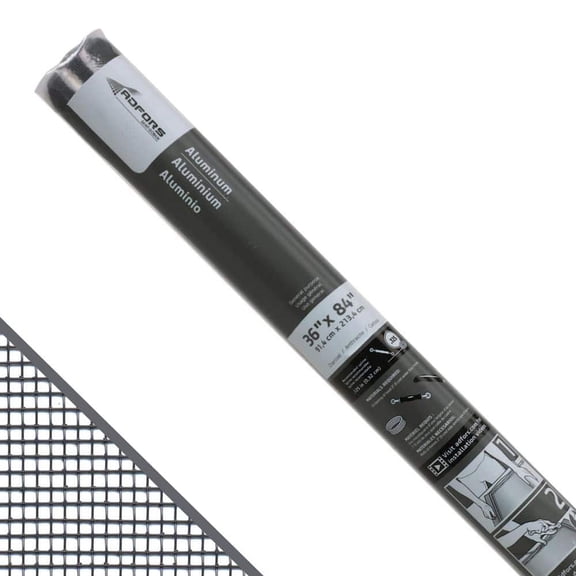 Saint-Gobain ADFORS 36 in. W X 7 ft. L Charcoal Aluminum Insect Screen Cloth