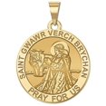thumbnail image 1 of Saint Gwawr Verch Brychan Religious Medal  - 1 inch x 1 inch -Solid 14K Yellow Gold, 1 of 1