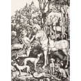 thumbnail image 1 of Saint Hubert In Adoration Before A Cross Carried By A Stag. After An Engraving, 1 of 2