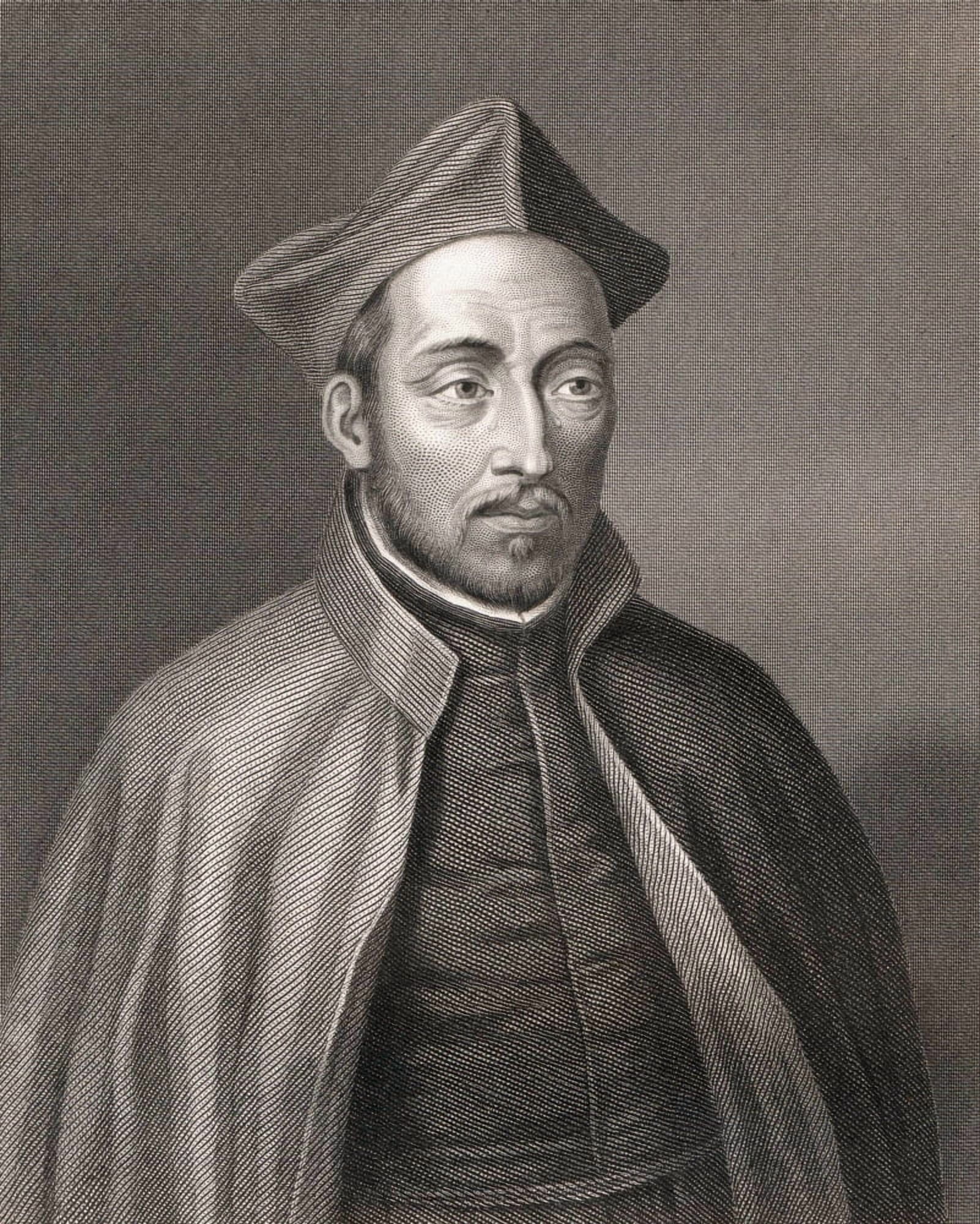 Saint Ignatius Of Loyola 1491 To 1556 Spanish Knight Hermit Priest And Founder Of The Society Of Jesus After A 19Th Century Engraving By W Holl Canvas Art - Ken Welsh Design Pics (26 x 32)