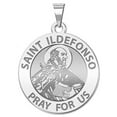 thumbnail image 1 of Saint Ildefonso Religious Medal  - 1 Inch Size of a Quarter -Sterling Silver, 1 of 1