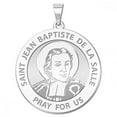 thumbnail image 1 of Saint Jean-Baptiste De La Salle Religious Medal  - 1 inch Size of a Quarter -Sterling Silver, 1 of 1