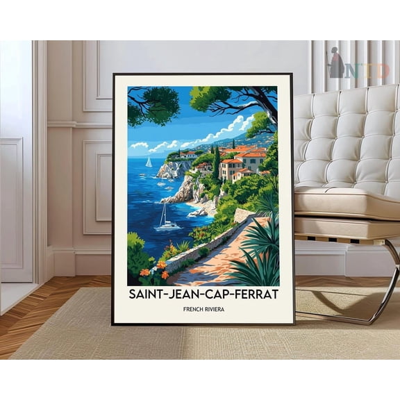 Saint Jean Cap Ferrat Poster Saint Jean Cap Ferratsaint Jean Cap Ferrat Print Saint Jean Cap Ferrat Photo French Rivier Poster Wall Art Modern Wall Decor