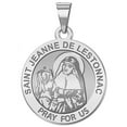 thumbnail image 1 of Saint Jeanne De Lestonnac Religious Medal -  - 2/3 Inch Size of Dime, Solid 14K White Gold, 1 of 1