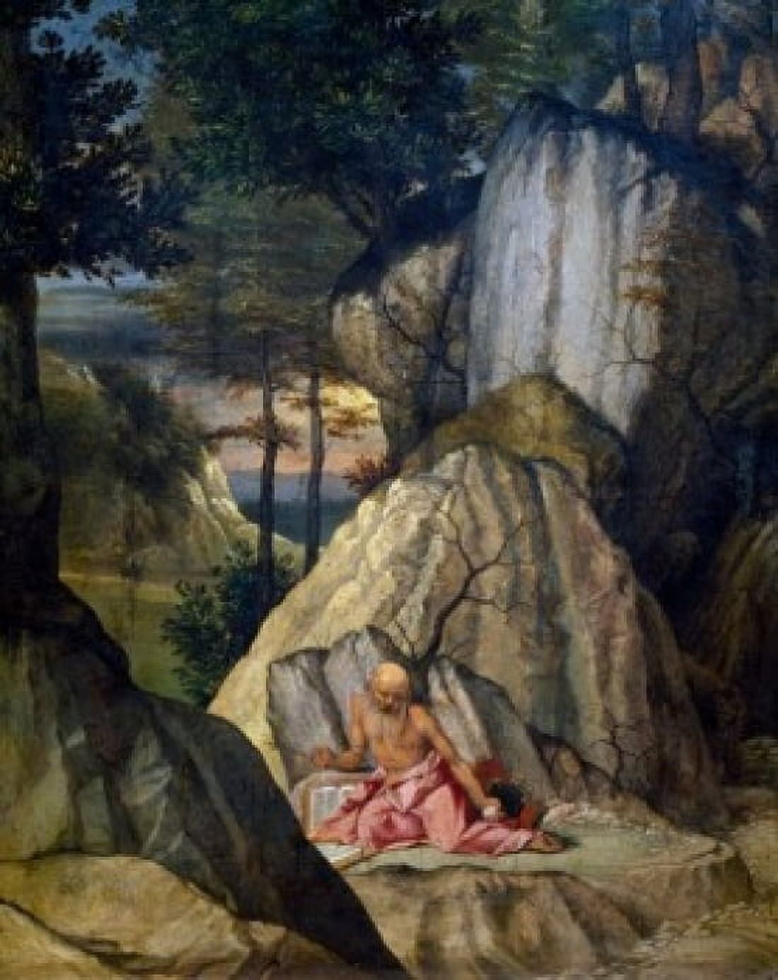 Saint Jerome in the Desert by Lorenzo Lotto 1506 (Circa 1480-1556) France Paris Musee du Louvre Canvas Art - Lorenzo Lotto (18 x 24)