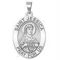 thumbnail image 1 of Saint Jessica Religious Oval Medal  - 2/3 X 3/4 Inch Size of Nickel, Sterling Silver, 1 of 1