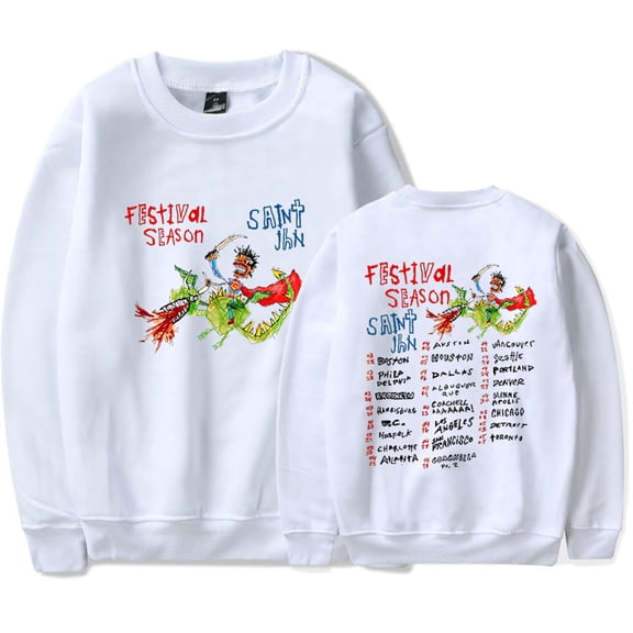 Saint Jhn Festival Season Tour Sweatshirts Hip Hop Pullovers Unisex Crewneck Tops
