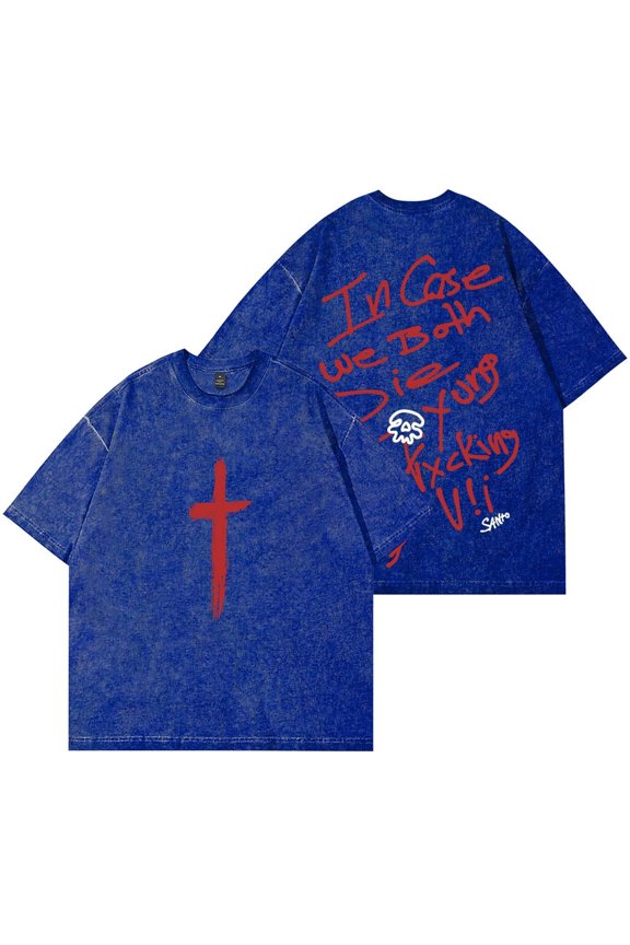 Vintage Wash Unisex Cotton Concert Tee - Retro Music Merch Short Sleeve Crewneck