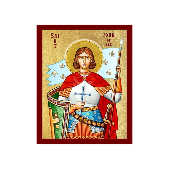 Saint Joan Of Arc Icon, Unframed Paper Poster 8x10in