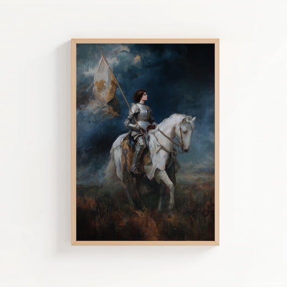 Saint Joan Of Arc Print Style Christian Saint Wall Art Unframed Paper Print