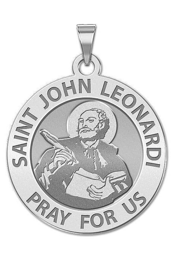 Saint John Leonardi Religious Medal - 1 Inch Size of a Quarter -Sterling Silver