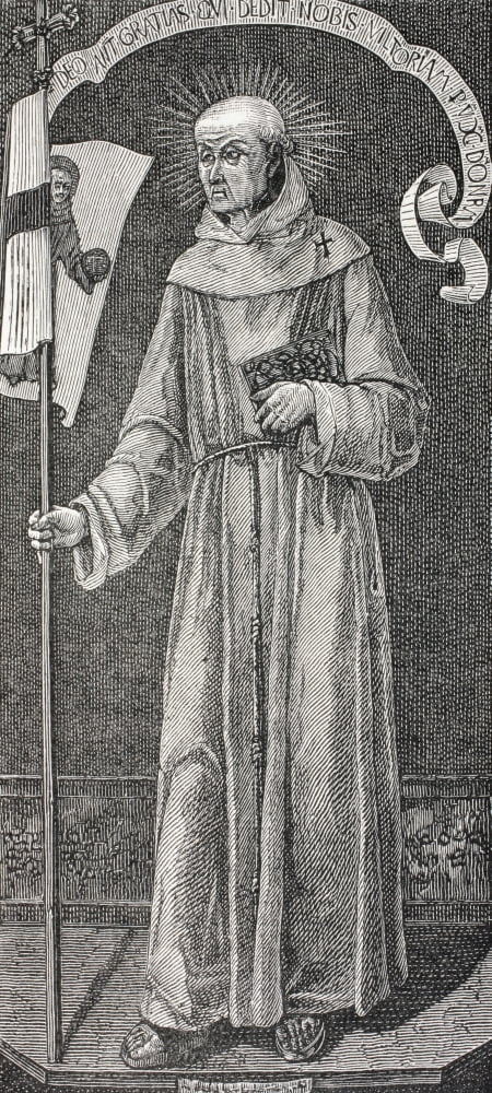 Saint John Of Capistrano (Italian Giovanni Da Capistrano) 1386 Canvas Art - Ken Welsh Design Pics (12 x 30)
