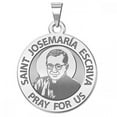 thumbnail image 1 of Saint JoseMaria Escriva Religious Medal  - 2/3 Inch Size of Dime, Sterling Silver, 1 of 7