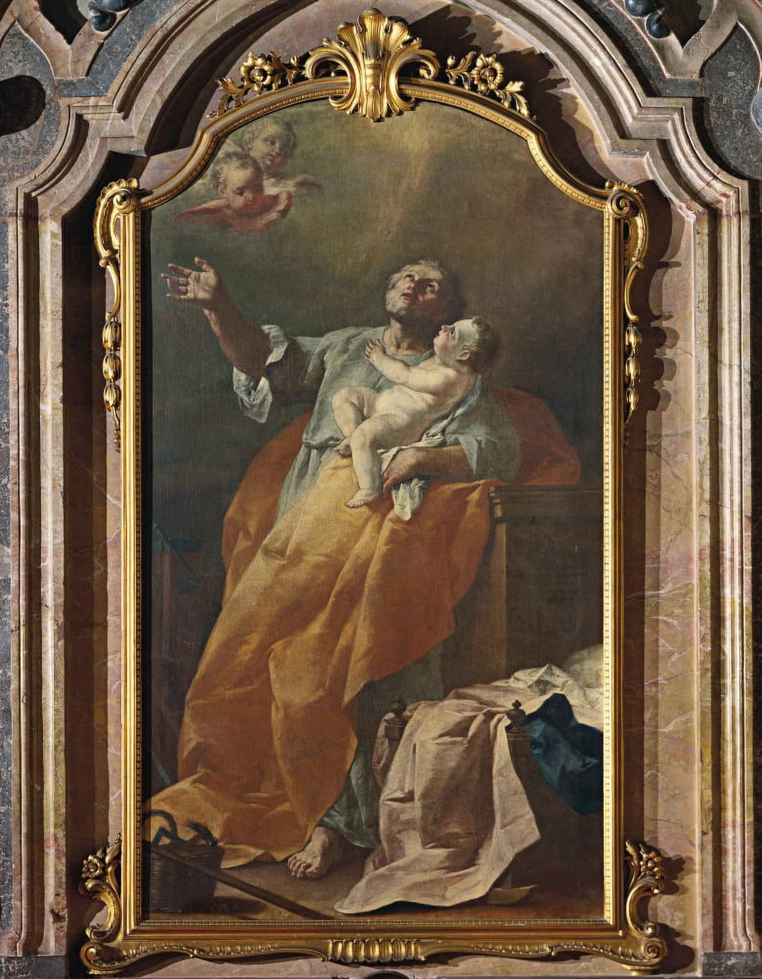 Saint Joseph And The Child Canvas Art - (24 x 36)