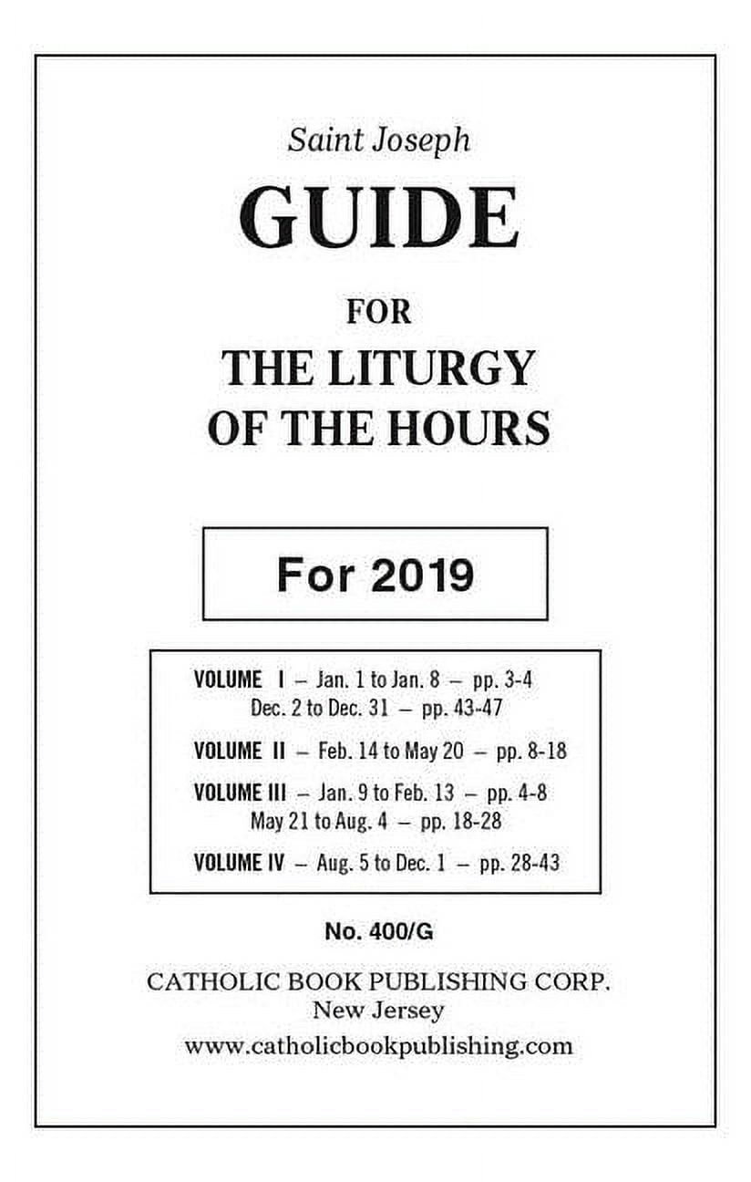 Saint Joseph Guide for the Liturgy of the Hours For 2019 (Paperback