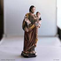 Saint Joseph Resin Statue - 11" Catholic Figurine | San Jose, Figura Catolica - Estatua de Resina