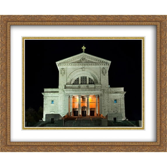 Saint Joseph's Oratory of Mount Royal 2x Matted 34x28 Large Gold Ornate Framed Art Print by The Cityscape Art Print Series